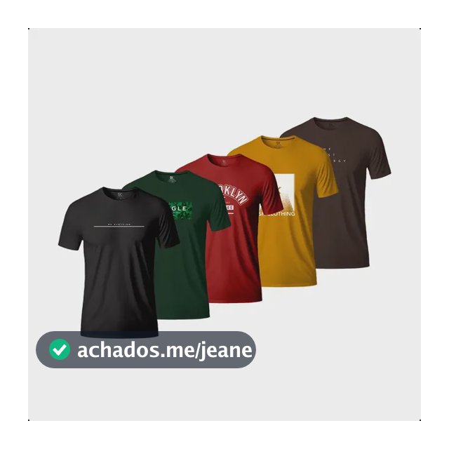 Kit 5 Camisas Camisetas Masculinas Atacado Envio Imediato