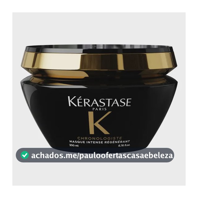 Máscara Capilar Regeneradora para Hidratação Profunda, Brilho Intenso e Controle do Frizz Chronologiste Intense Régénérant Kérastase 200ml