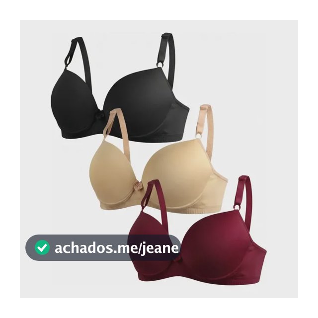 Kit 3 Sutiã Reforçado Bojo Plus Size Confortável Revenda