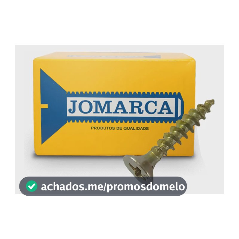 Parafuso Chipboard 3,5 X 20 mm Philips Cabeça Chata Dourado Bicromatizado P/ Madeira Caixa 500 Unidades