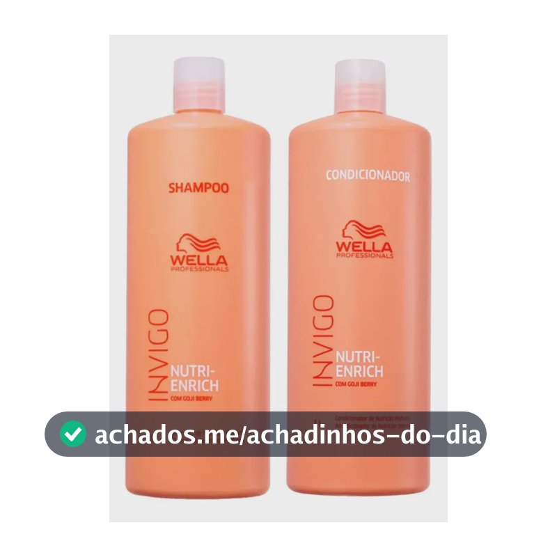 Kit Wella Invigo Nutri Enrich Shampoo 1000ml + Cond 1000ml