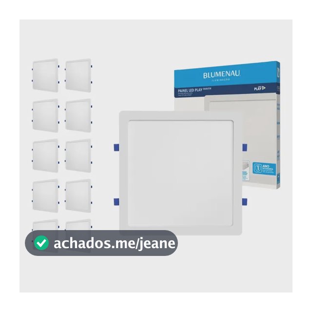Kit 10 Painel Led Quadrado Embutir 24w Play Blumenau