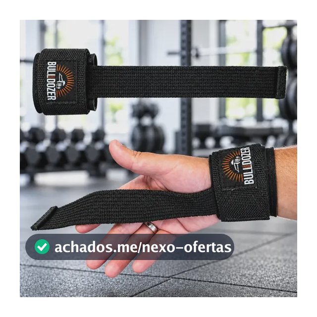 Strap Com Munhequeira Musculação Velcro Ajustável Grip Par