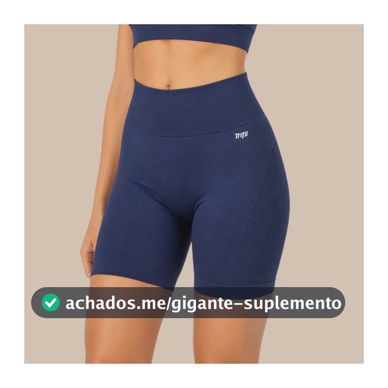 Bermuda Trifil Feminina Sem Costura Fitness Marinho Lisa G