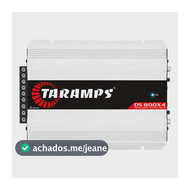 Módulo Amplificador Taramps Ds 800x4 De 800w, 4 Canais E 2 O Branco