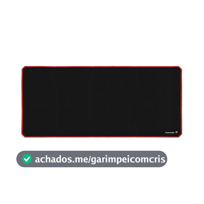 Mouse Pad Gamer Fortrek Vermelho MPG104 90x40cm Antiderrapante