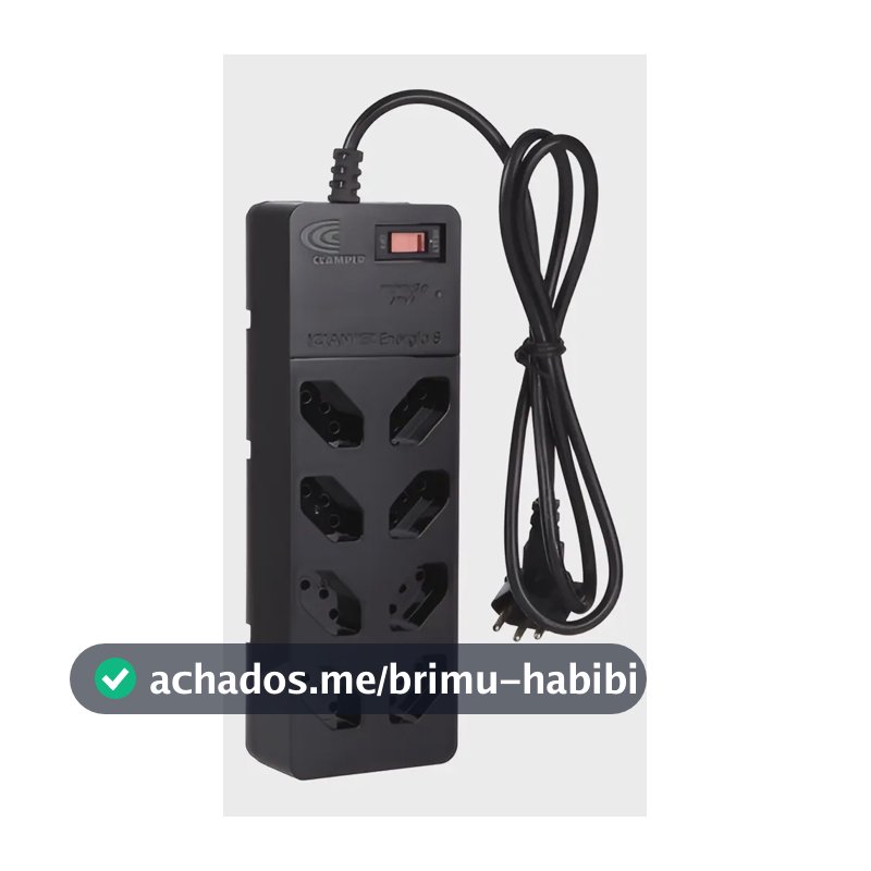 Filtro De Linha com DPS iCLAMPER Energia 8 Tomadas Régua com Tecnologia LCF