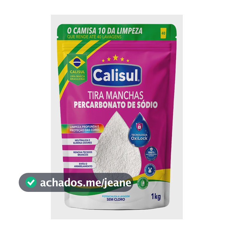 Tira Manchas Percarbonato Calisul Brancas E Coloridas - 1kg