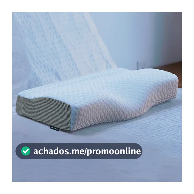 Travesseiro Cervical Nasa - Coluna Relax - Carvão Ativado Cor branco e cinza