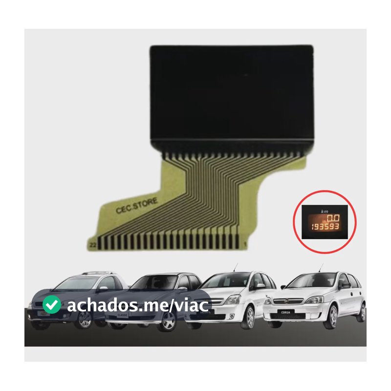 Display Lcd Painel Chevrolet Gm Corsa Montana Meriva Celta Preto