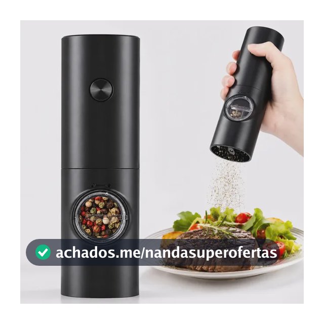 Moedor Elétrico De Sal E Pimenta A Pilhas 5v