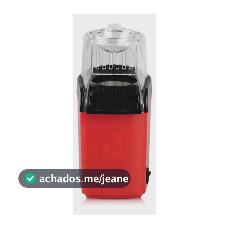 Pipoqueira Elétrica Sem Óleo 1200w Portatil Cor Vermelho