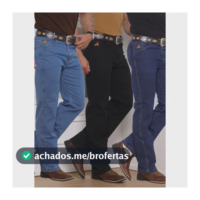 Kit 3 Calça Jeans Masculina Country Tradicional Rodeio