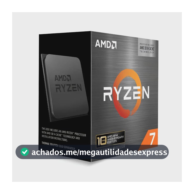 Processador Amd Ryzen 7 5800x3d, 4.5ghz Turbo,cache 96mb Am4
