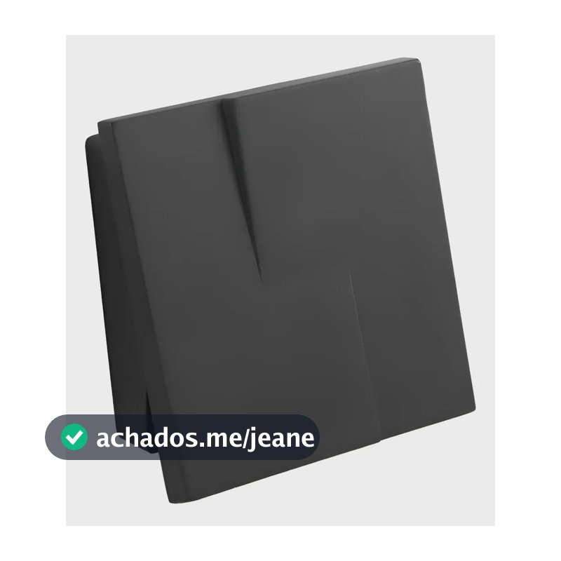 Acabamento Válvula Descarga Abstra Preto Fosco 100% Metal