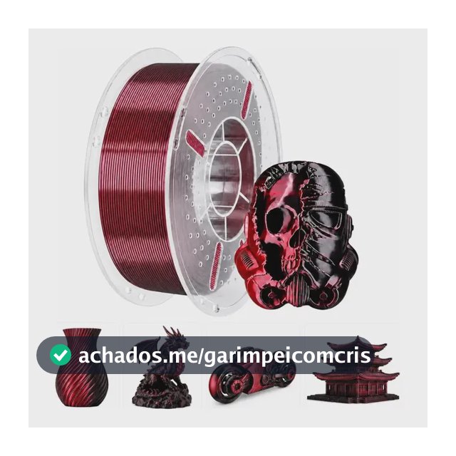 Filamento Pla Impressão 3d Silk Bicolor/tricolor 1kg--sol3d Preto/vermelho