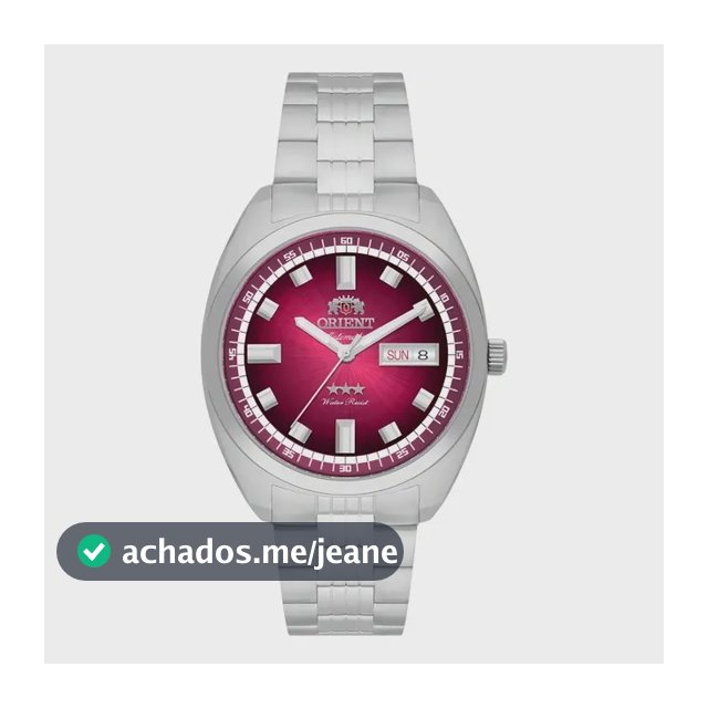 Relógio Orient Automático 3 Estrelas Heritage Mostrador Vermelho