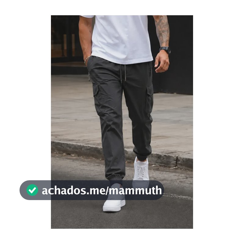 Calça Cargo Para Homem Slim Com Elastano Esportiva Preto G 44