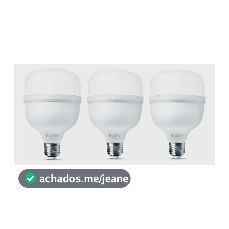Kit 3 Lâmpadas Led Alta Potência Super Bulbo 40w Branco Frio Luz Branco-frio