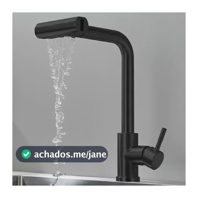 Torneira Gourmet Cozinha Preto Fosco Inox 304 Winda Preto Fosco
