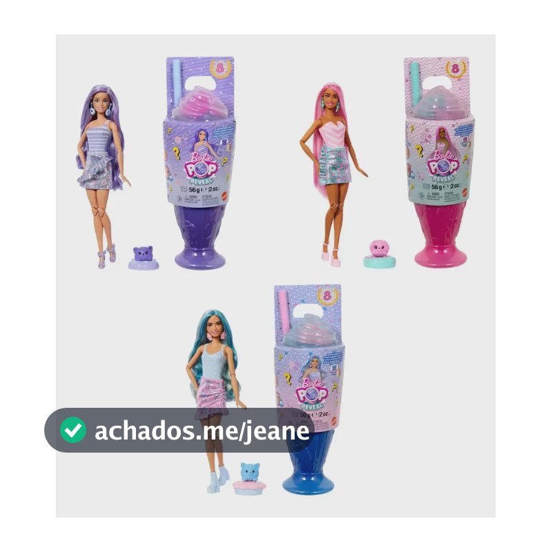 Boneca Barbie Pop Reveal Doces Surpresas Roxo - Mattel