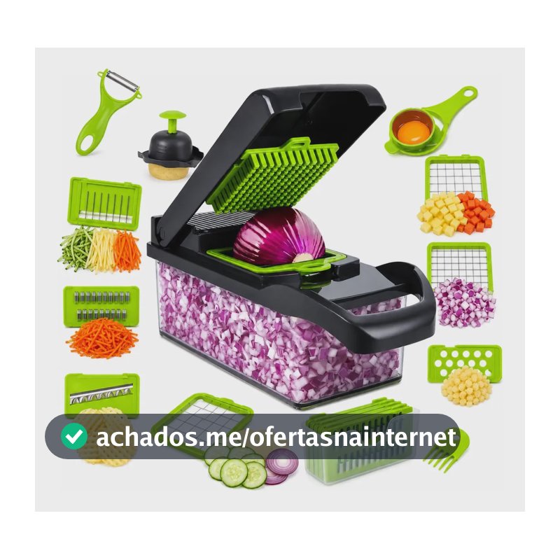 Cortador Fatiador Ralador De Legumes 16 Em 1 Multifuncional Cortador Fatiador Ralador 16 Peças