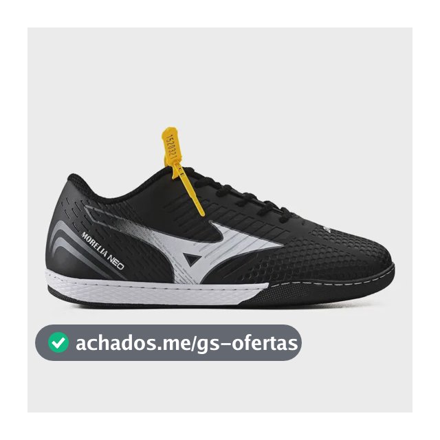 Tênis Futsal Salão Quadra Mizuno Costurada Masculino Barato Preto 40 Br