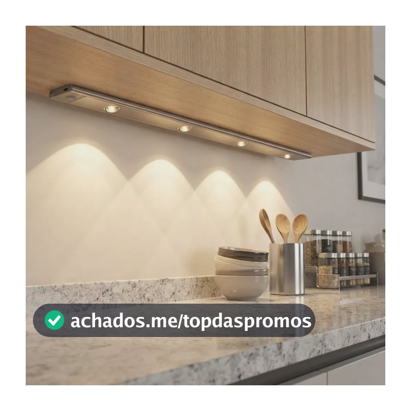 Luminária Barra Led 60cm Recarregável Usb Sensor Movimento 127/220v Branco