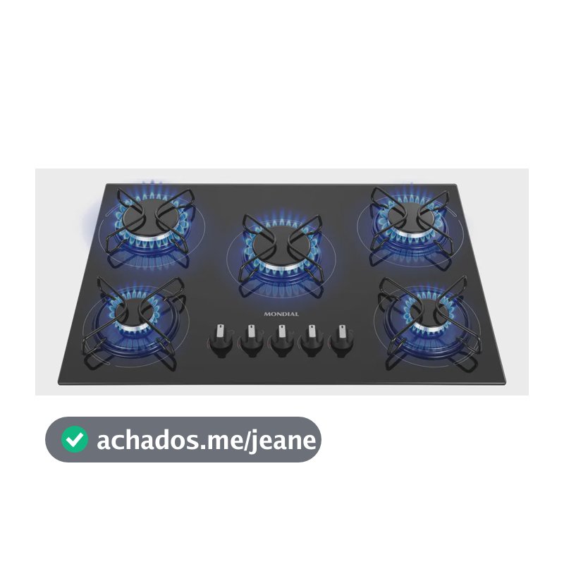 Cooktop a Gás, 5 Bocas, Mondial Bivolt CTG-02