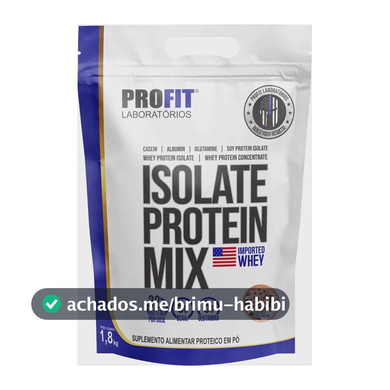 Whey Protein Isolate Protein Mix 1,8kg Cookies And Cream - Profit Laboratórios
