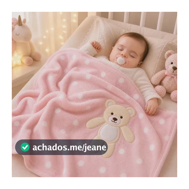 Manta Bebê Antialérgica Cobertor Macio Presente Enxoval Urso 3d Rosa