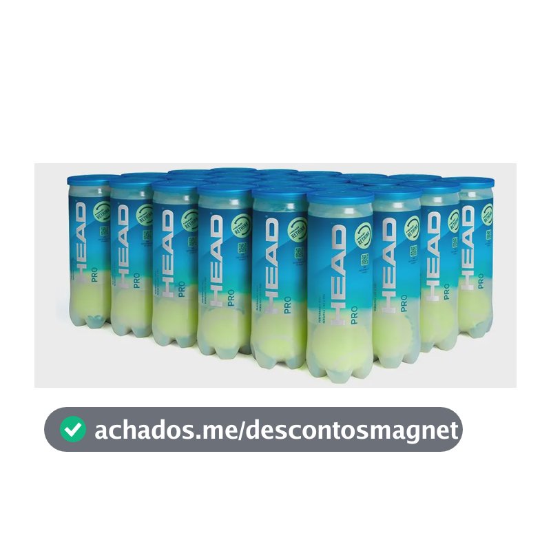 Caixa Com 24 Tubos Bola De Tênis Head Pro - 72 Bolas