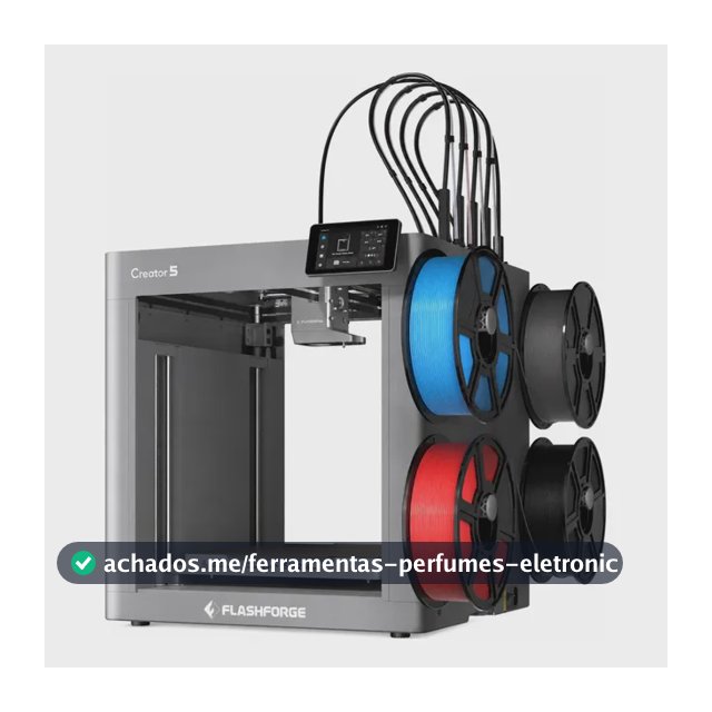Impressora 3d Flashforge Creator 5 Multicolorida Bivolt 127/220v Cinza