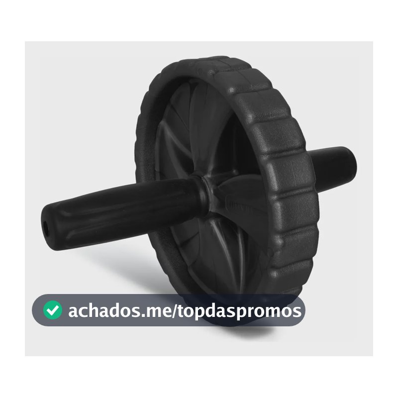 Roda Abdominal Muvin Basics – Roda Para Exercícios Abdominais - Equipamento Para Treinamento de Força no Abdômem - Treino Funcional – Exercícios – Academia - Crosstraning Cor Preto