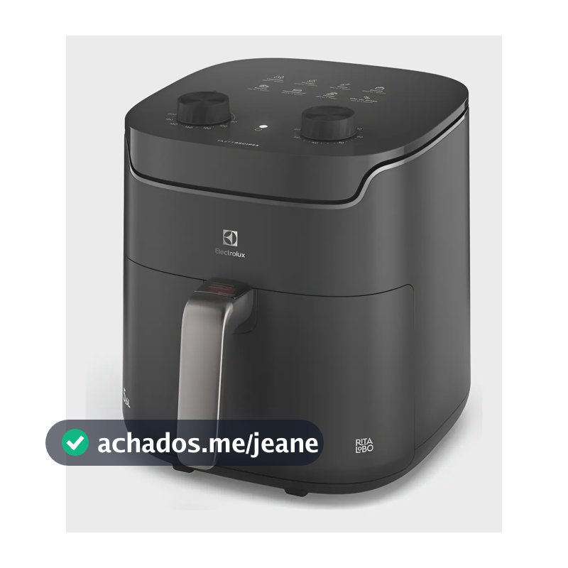 Air Fryer Fritadeira Elétrica Electrolux 5,8l 1400w 127v Cinza-escuro 127v