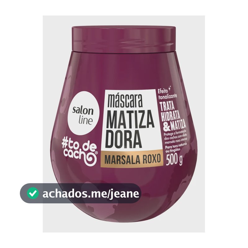 Máscara Matizadora To De Cacho Marsala Roxo Salon Line 500g