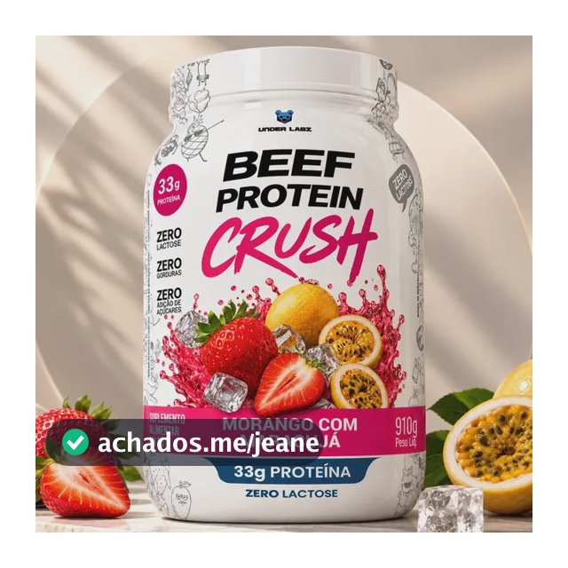 Whey Beef Protein Under Labz 910g Morango Com Maracujá Morango Com Maracujá