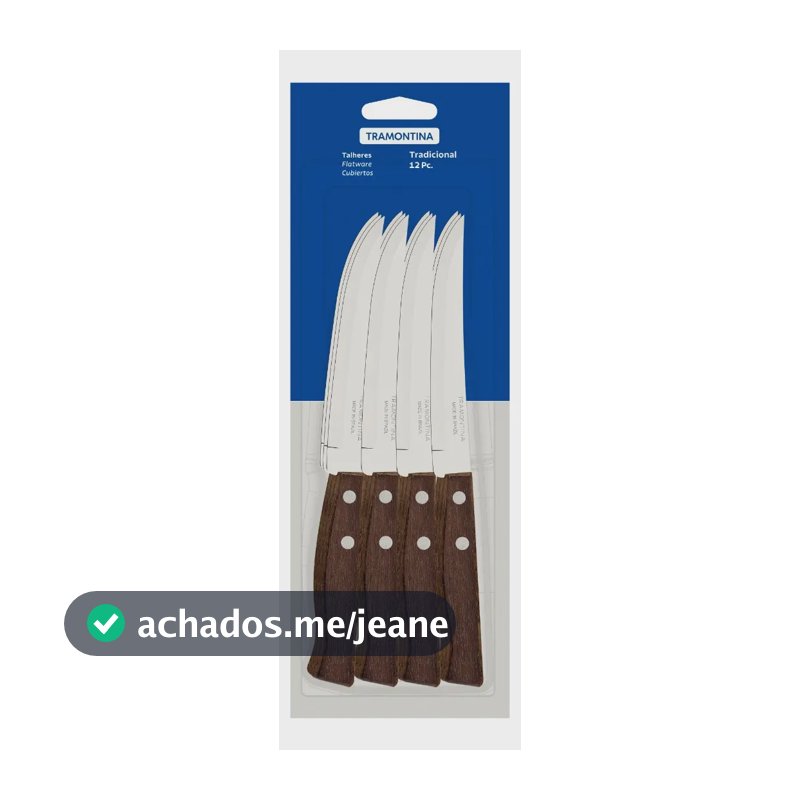 Conjunto De Facas  Churrasco Tramontina Tradicional 12peças Natural