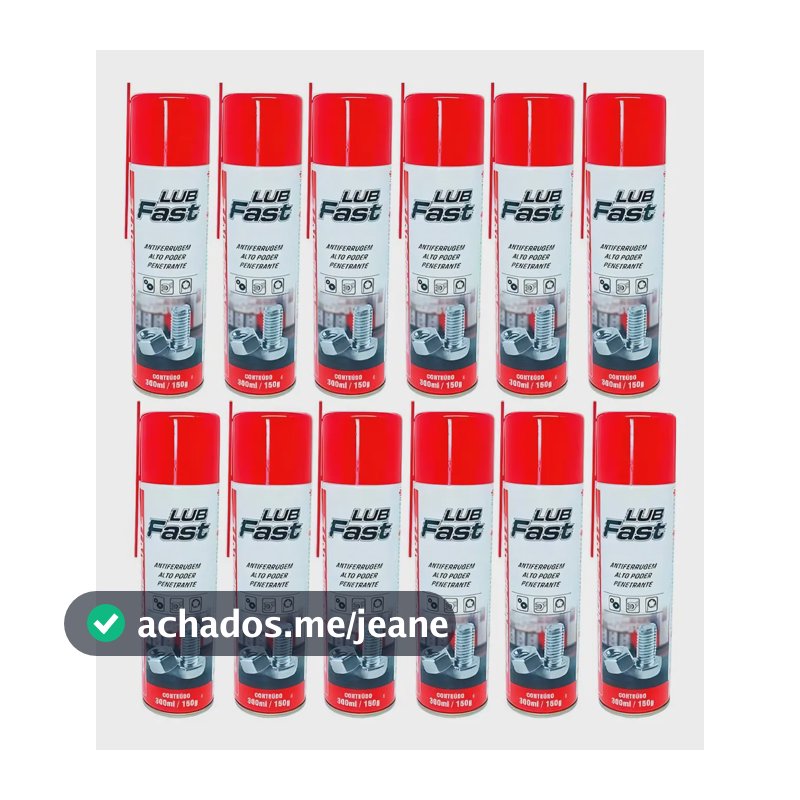 Kit Desengripante Spray 300ml 12 Unidades Te0001161 Lub Fast