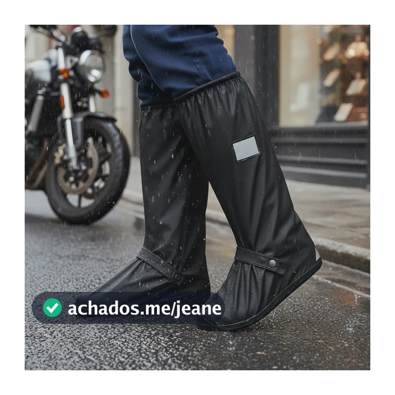 Capa Calçado Chuva Impermeável Motoqueiro Motoboy Preto 40-42