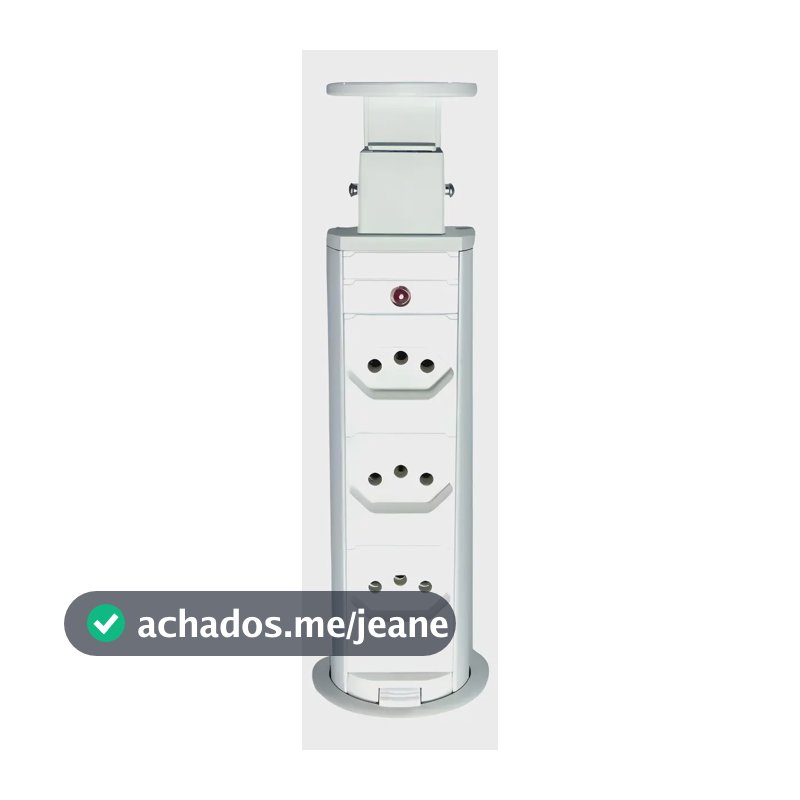 Torre De Tomada Multiplug Retratil Embutir Mesa Ou Bancada
