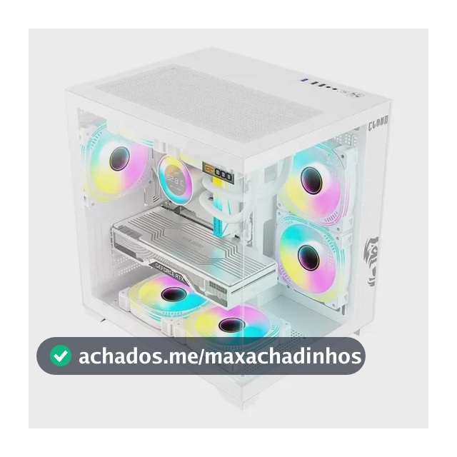 Gabinete Gamer Mid Tower Placa Mãe Micro Atx / Itx Branco