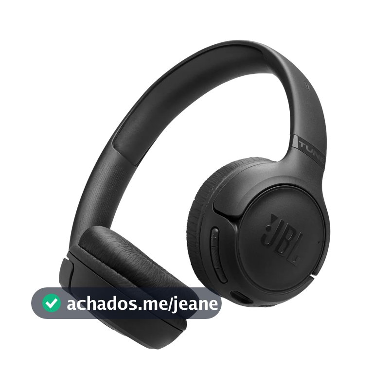 Fone de Ouvido JBL Tune 530BT Bluetooth Sem Fio Preto Headphone com Microfone Wireless Estéreo Graves Potentes Confortável