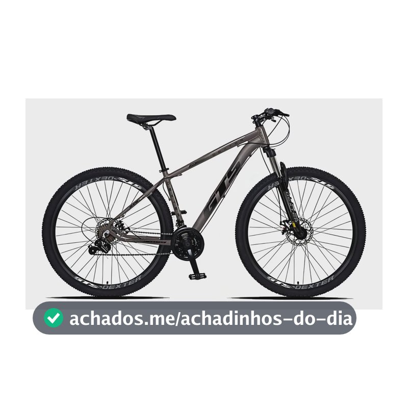 Bicicleta Aro 29 Gts Dexter 24 Marchas Freio A Disco Cor Grafite Com Preto Tamanho Do Quadro 21