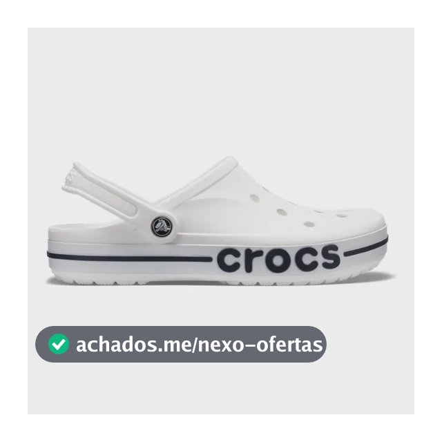 Sandália Crocs Bayaband Clog White/navy