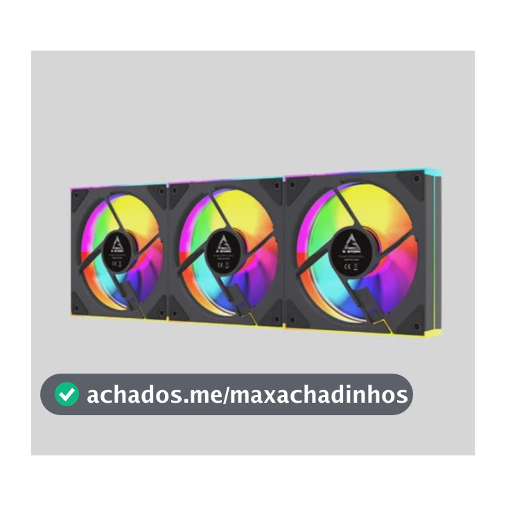Kit Com 3 Cooler Para Gabinete Gstorm Frost 12cm Preto/argb Preto