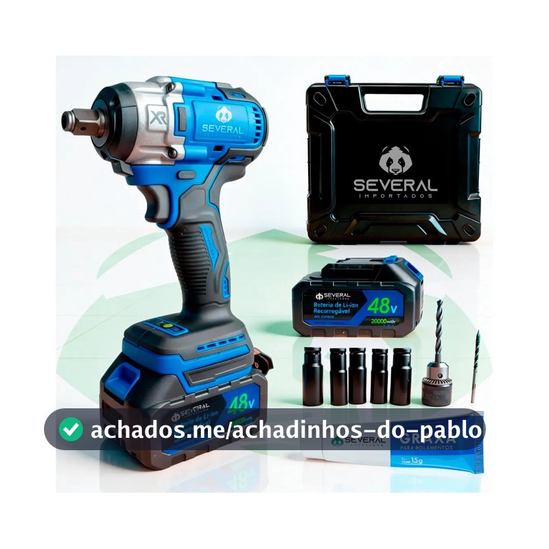 Chave De Impacto Furadeira Parafusadeira Several Importados Recarregável 48v Azul 2000mah