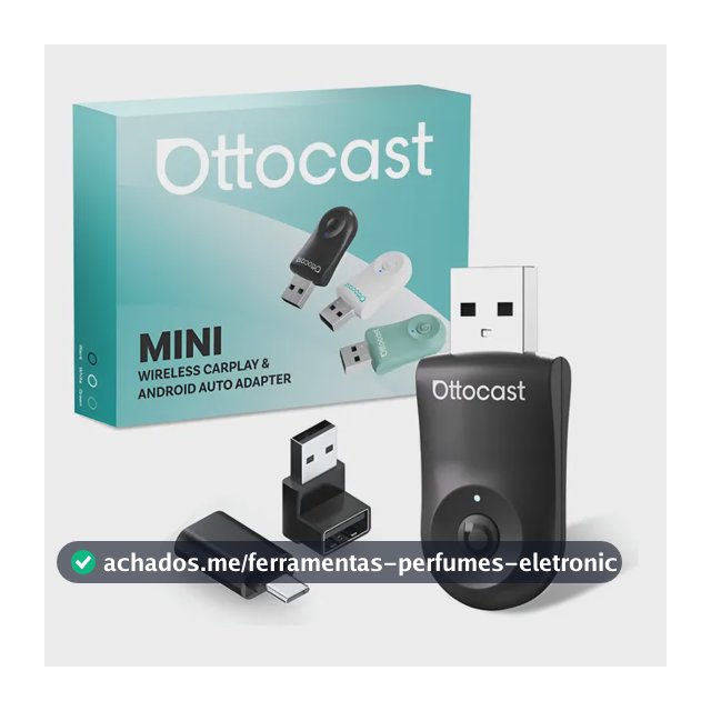 Ottocast Adaptador Minicarplay E Android Auto Sem Fio 2em1
