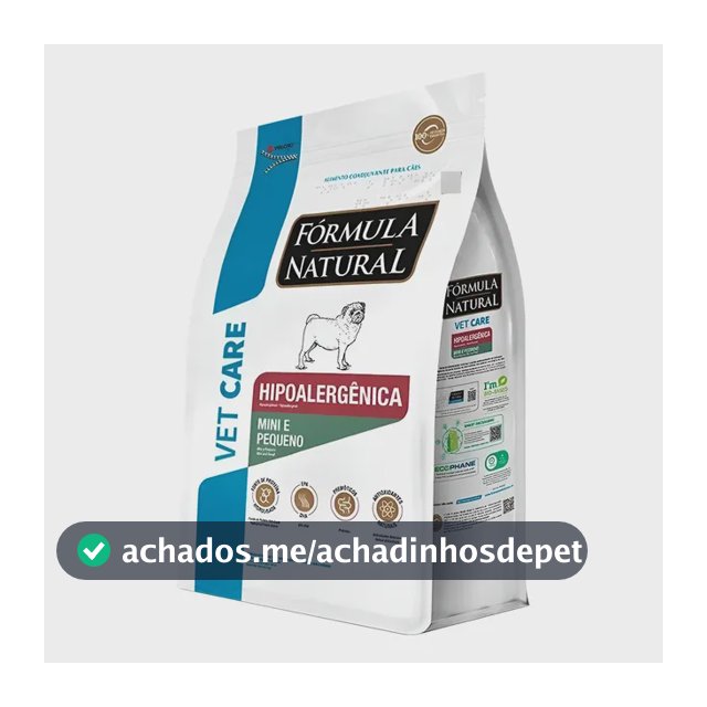Racao Hipoalergenica Caes Vet Care Fórmula Natural 2 Kg