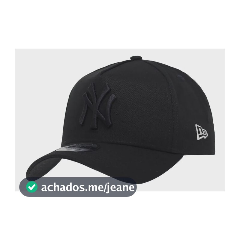 Boné New Era Aba Curva Sn Mlb Ny Yankees Af Blackout - Preto Preto U Liso
